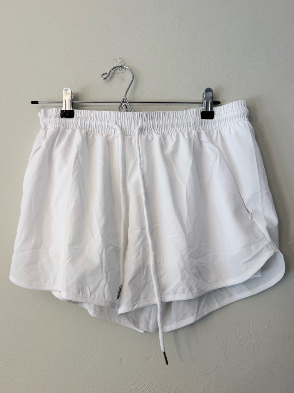 White Workout Shorts Size Large
